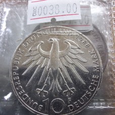 Germany 10 Deutsche Mark 100th Anniversary - Death of Carl Zeiss 1988